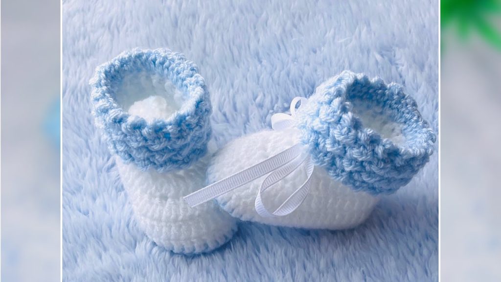 How to Crochet Cuffed Baby Booties for Beginners Fast